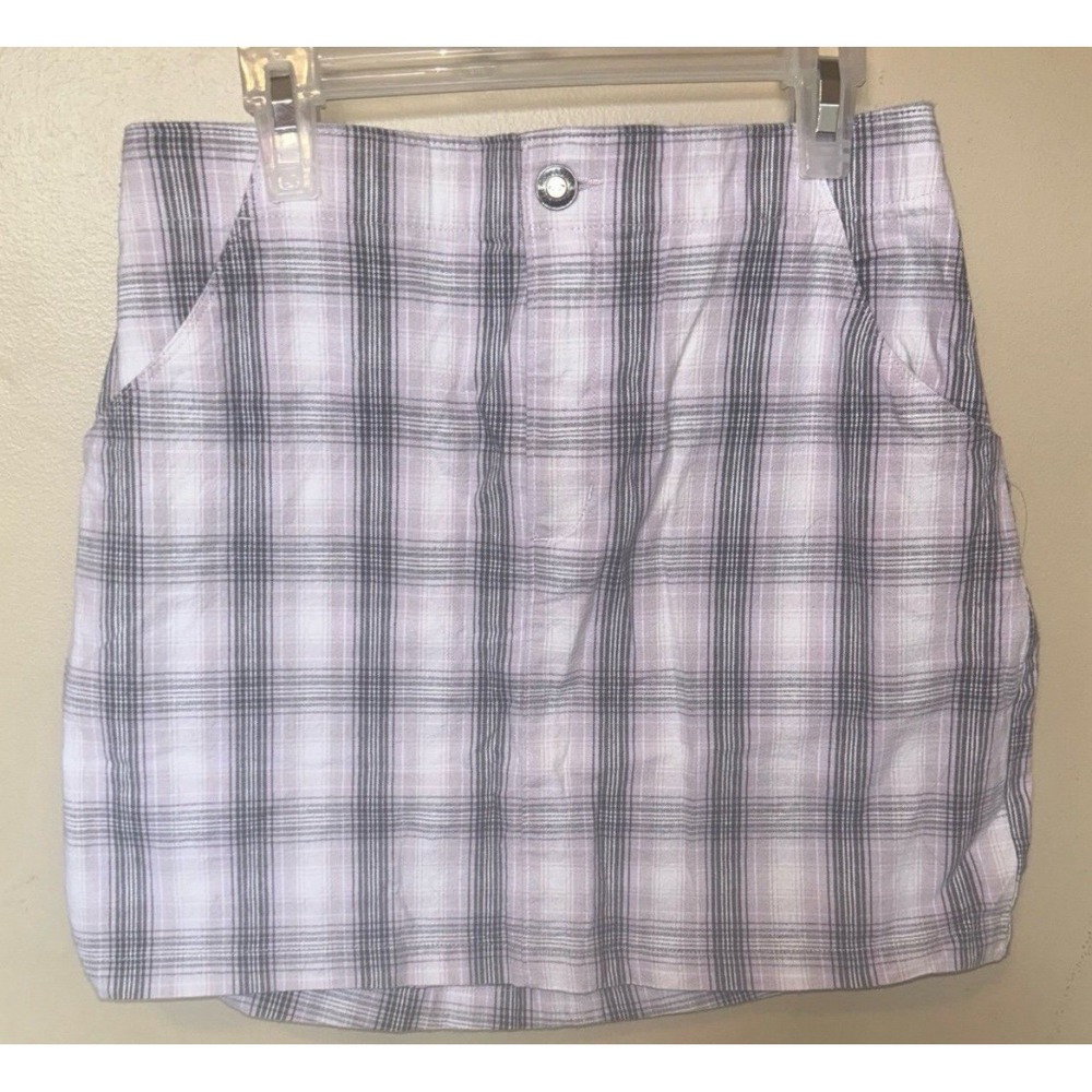 Hollister Plaid Mini Skirt Lilac Purple Small Preppy Y2K 90s Aesthetic High Rise